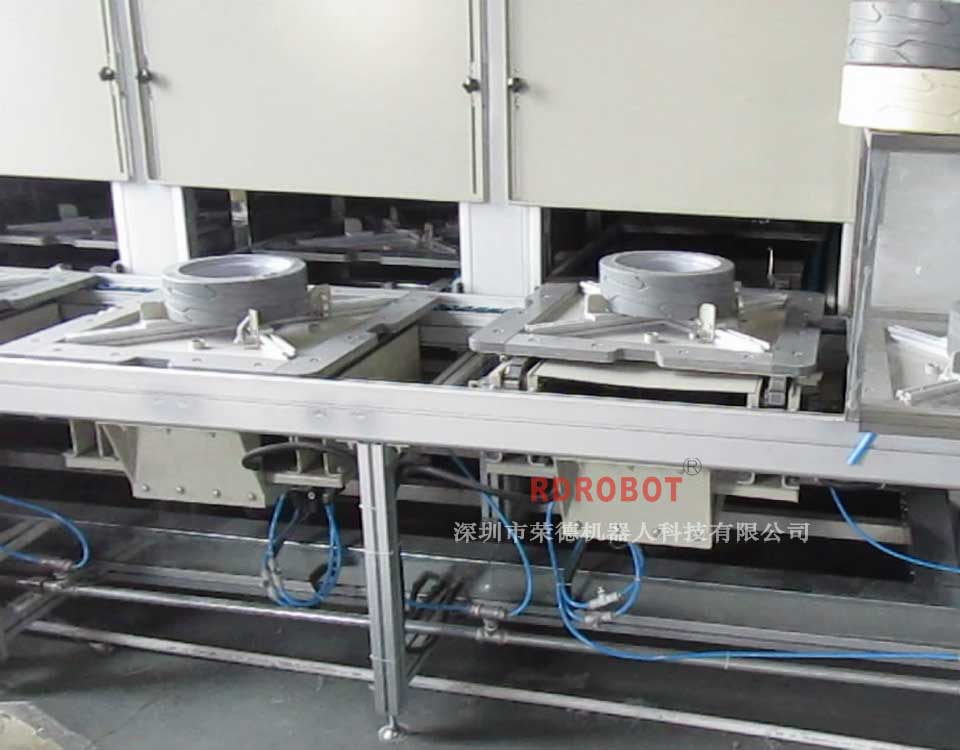 橡膠輪胎機(jī)器人自動噴涂線